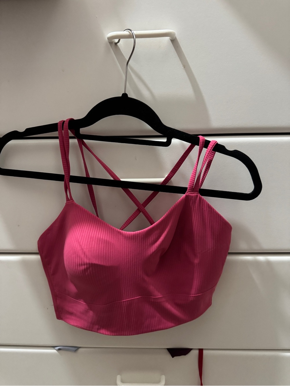 LULULEMON Women's Ribbed Strappy Bralette - Pink